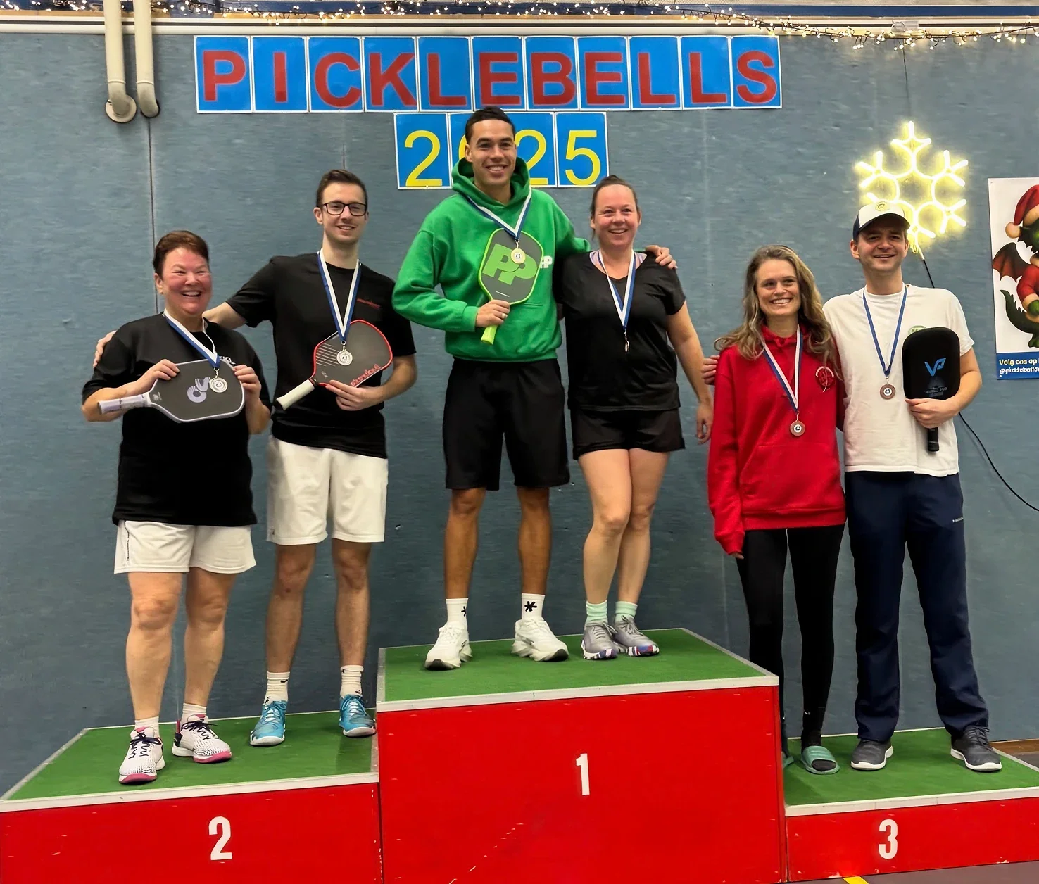 Winnaars van Picklebells 2025 op het podium